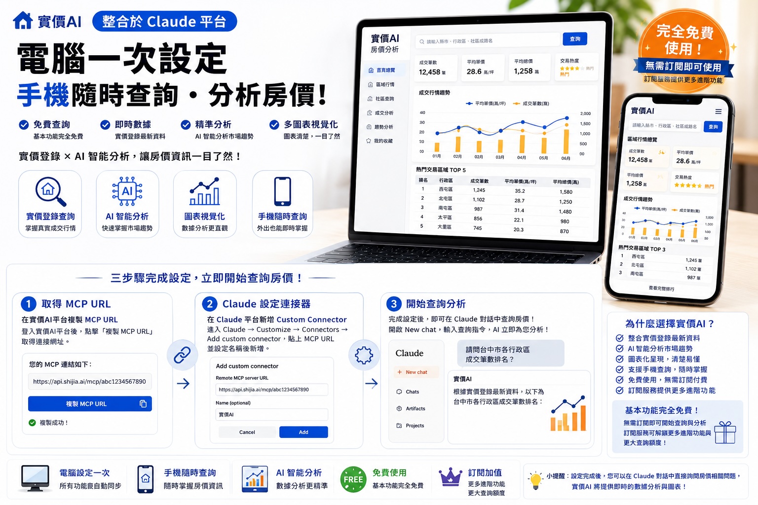 必須先用電腦版設定